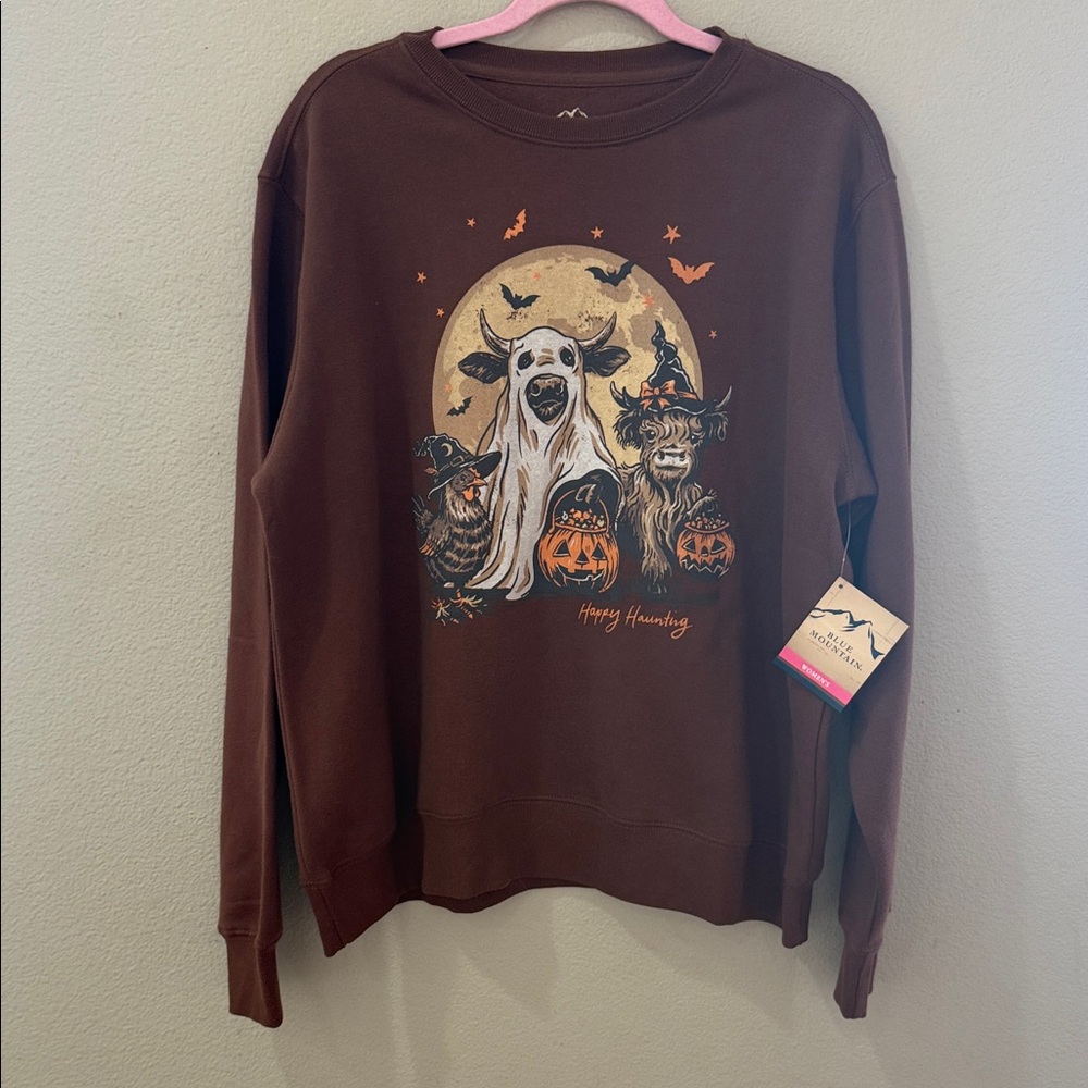 Women  Brown Halloween Sweater